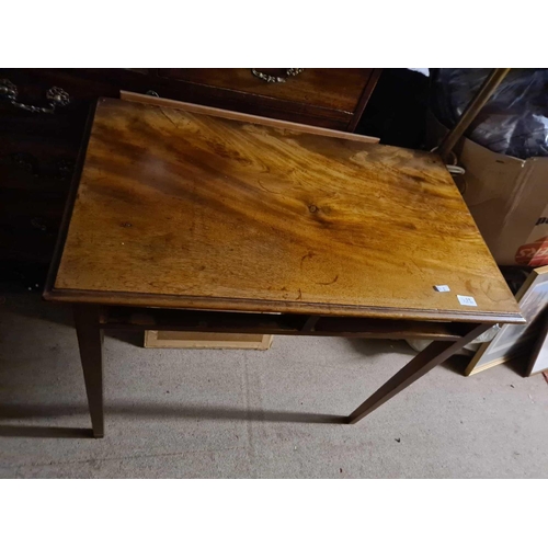 1659 - George III Mahogany side table with two drawers, 33 inch wide