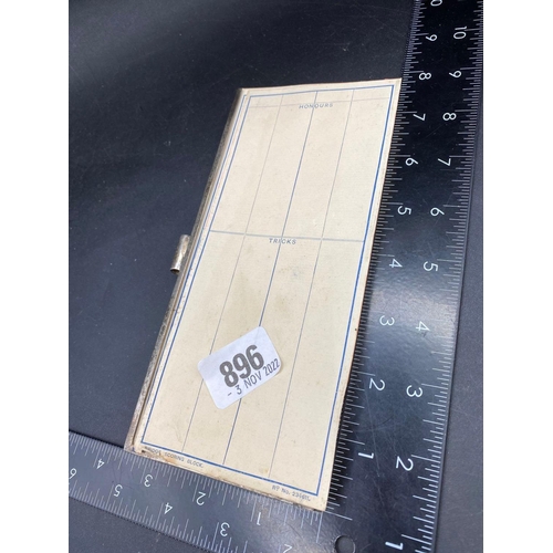 896 - A Bridge silver mounted scoring pad, 7.5