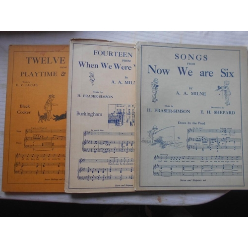 1036 - MILNE, A.A. Fourteen Songs From Now We Are Six 1st.ed. 1927, London, 4to plus Fourteen Songs From Wh... 