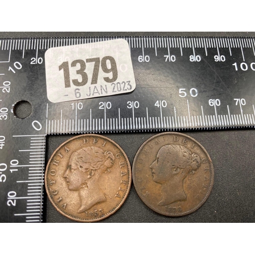 1379 - 1838 and 1853 half-penny