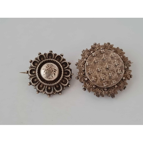 148 - Two Victorian decorative silver brooches