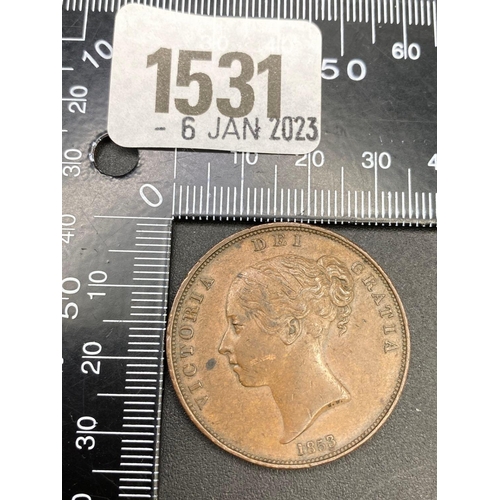 1531 - 1853 penny better grade