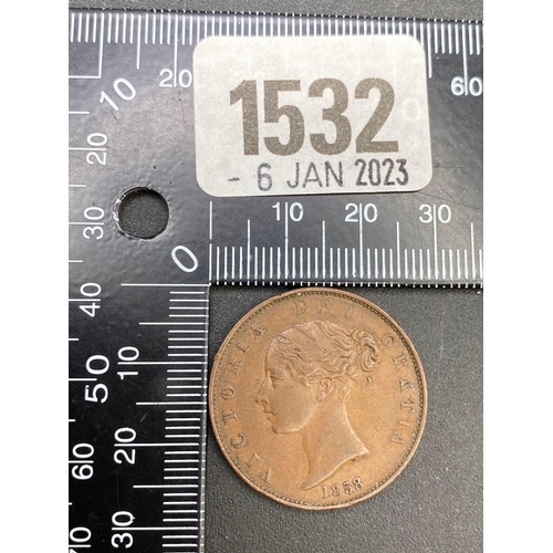 1532 - 1858 half-penny better grade