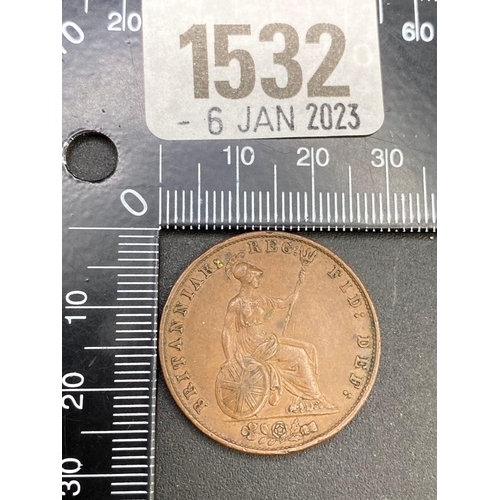 1532 - 1858 half-penny better grade