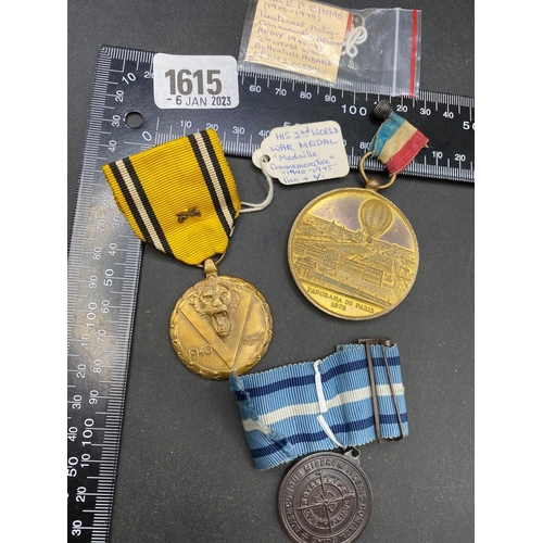 1615 - WWII Medals C.O. Belgium Army