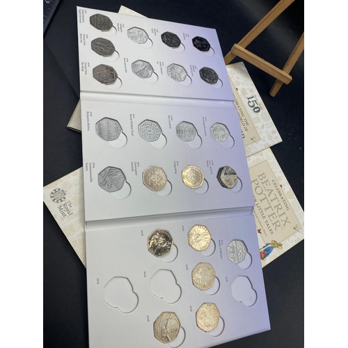 1621 - Royal Mint 50p Coin Sets With Some Coins