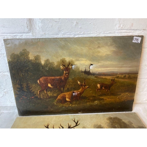 1715 - Victorian School - Deer in a landscape, 12