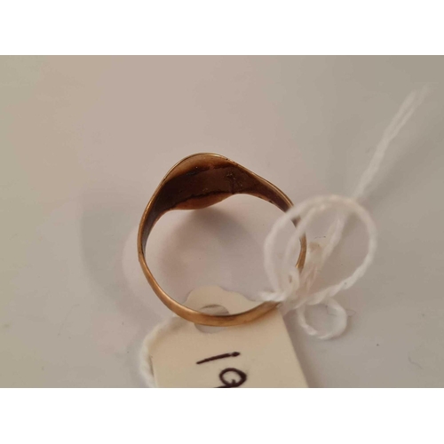 192 - A signet ring 9ct size Q    1.7 gms