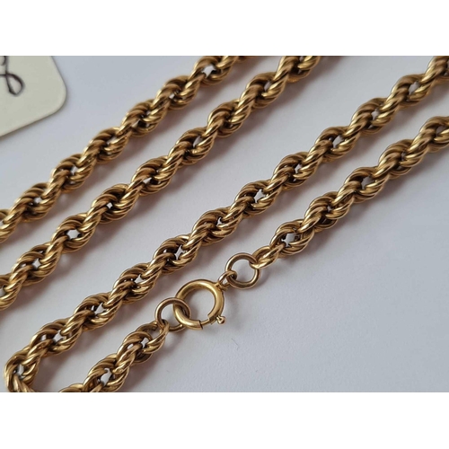 288 - A rope twist neck chain 9ct 21 inch    5.6 gms