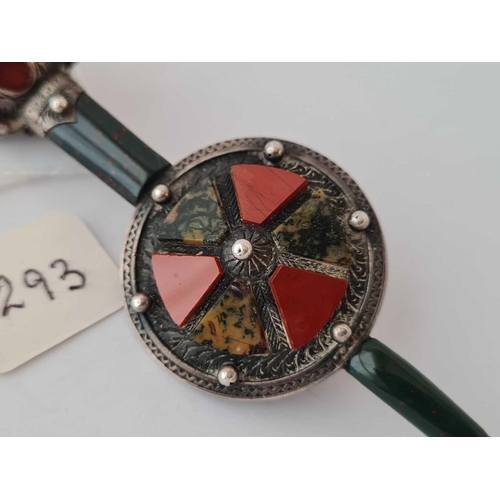 293 - A Victorian Scottish sword and shield brooch