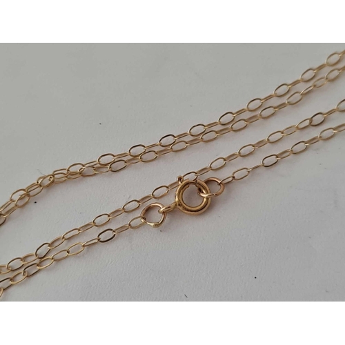 300 - A fine link neck chain 9ct