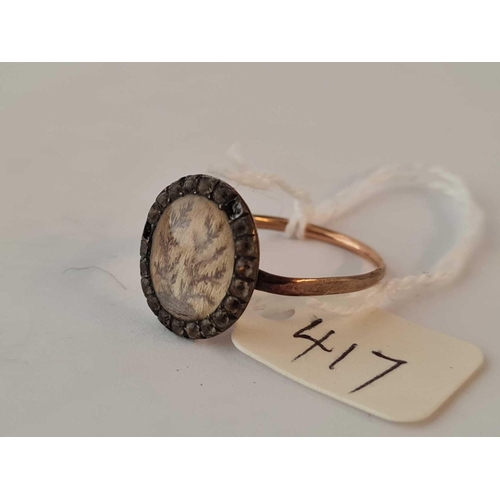 417 - A Georgian Paste Set Ring size P