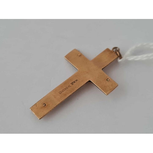 476 - A cross pendant Chester 9ct    1.9 gms