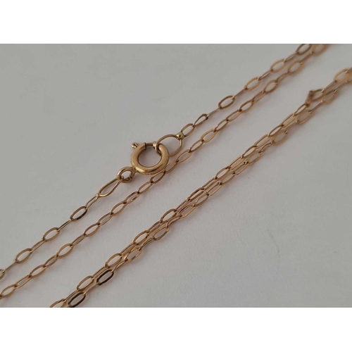 517 - A fine link neck chain 9ct 16 inch