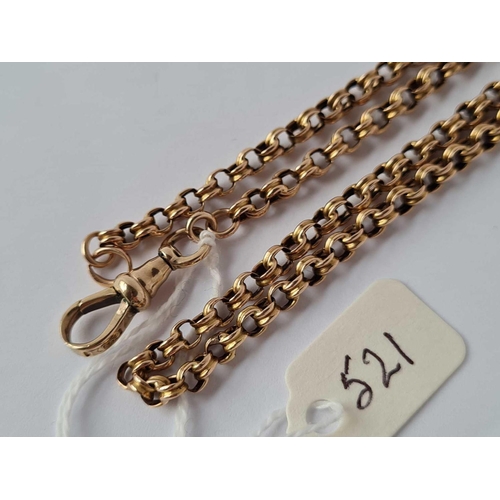 521 - A FANCY NECK CHAIN WITH SWIVEL CLASP 9CT 2 INCH   14.3 GMS