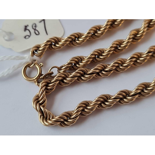 587 - ROPE LINK NECKCHAIN 9ct 14