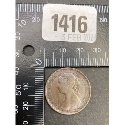 1416 - Victorian half penny 1885