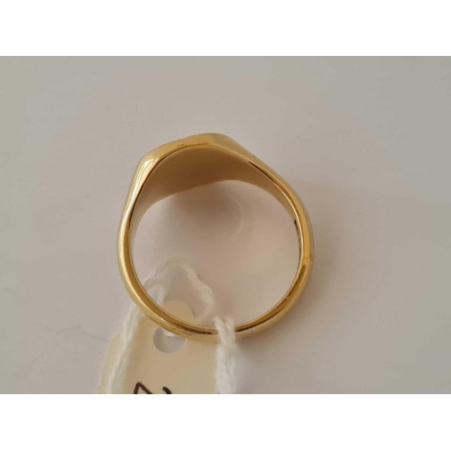 25 - VINTAGE 18CT SIGNET RING, HALLMARKED BIRMINGHAM 1969, SIZE X