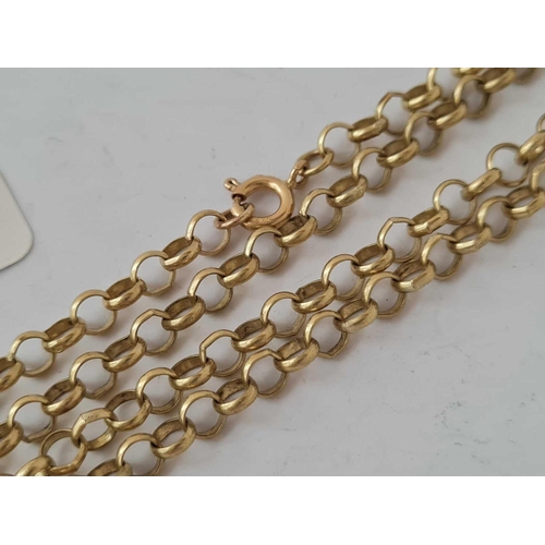 2 - Belcher link neck chain 9ct 21 inch 15.4gms