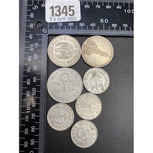 1345 - Nazi coins, some silver