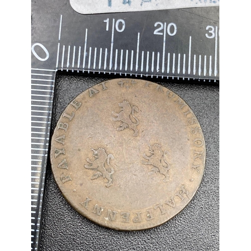 1381 - Dr S. Johnson Half penny token