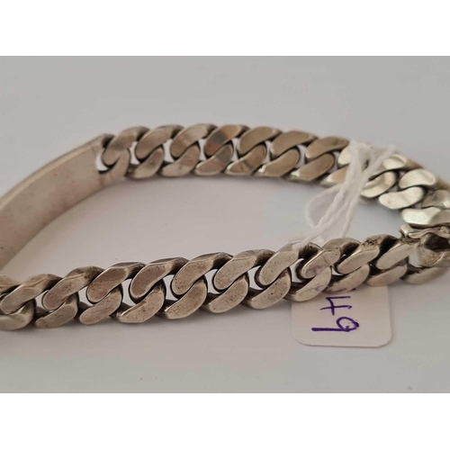 149 - A silver ID bracelet    39 gms