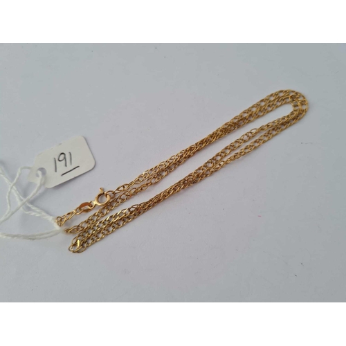 191 - 16� long 9ct neck chain 2.8g