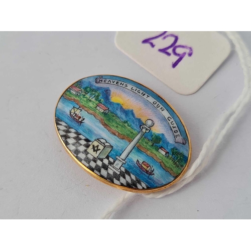 229 - A 9ct enamel pendant    4.4 gms