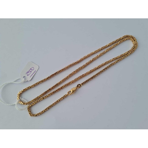 250 - A FANCY NECK CHAIN 9CT 23 INCH    18.3 GMS