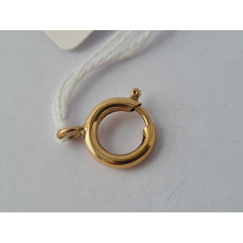 290 - A bolt ring clasp 9ct