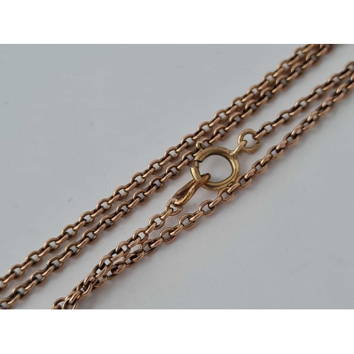 291 - A rose gold neck chain 9ct 22 inch    4.6 gms