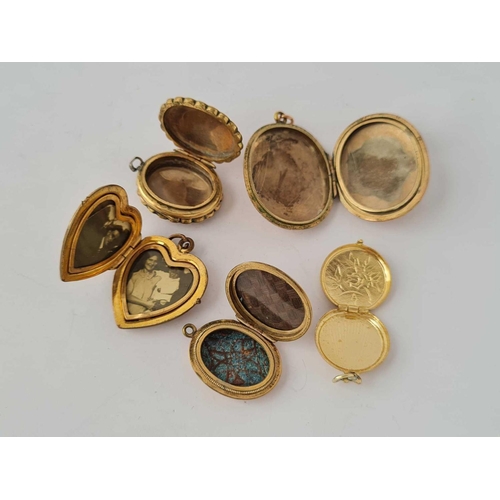 316 - Five assorted gilt lockets