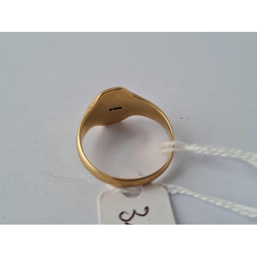 347 - A gents 9ct signet ring size S 4.5g