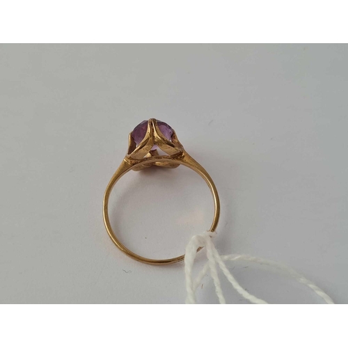 397 - A amethyst ring 9ct size N