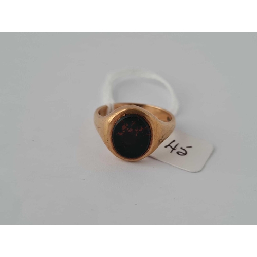 45 - A signet ring 9ct size U    5.2 gms