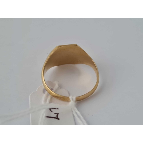 47 - A signet ring 18ct gold size U     5.4 gms