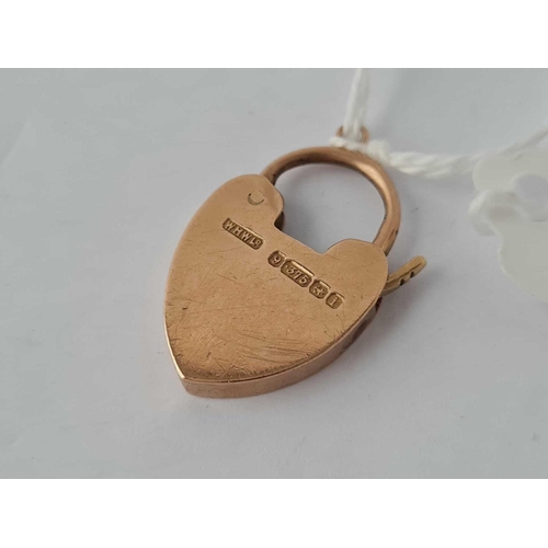 80 - An Edwardian 9ct rose gold padlock 3.5g