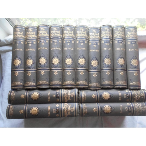 1013 - THE NATIONAL ENCYCLOPAEDIA   14 vols. c.1890, London, lrg.8vo orig. gt. dec. cl. numerous plts. & ma... 