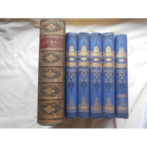 1017 - GIBBON, C. The Casquet of Literature 1st. Series Vols. I-IV, Second Series Vol.II 1872-74, 8vo orig.... 