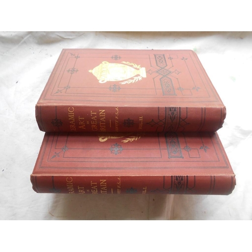 1018 - JEWITT, L.  The Ceramic Art of Great Britain  2 vols. 1878, London, lrg.8vo orig. gt. dec. cl.