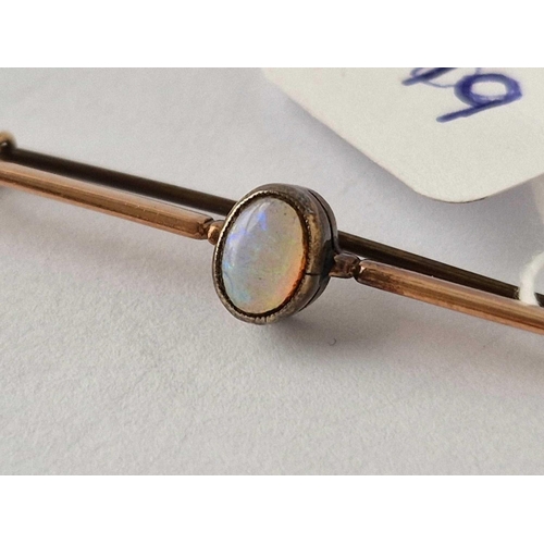 119 - Gold opal bar brooch