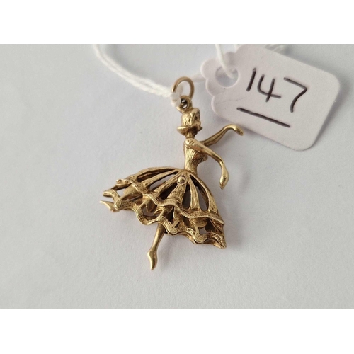 147 - A articulated ballerina charm 9ct 4.5 gms