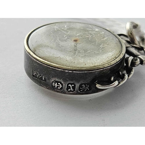 160 - Victorian silver compass fob 1897