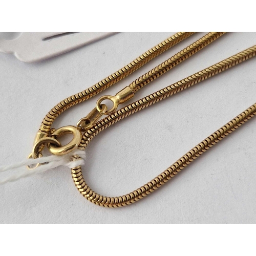 198 - A snake link neck chain 9ct 14 inch 4.6 gms