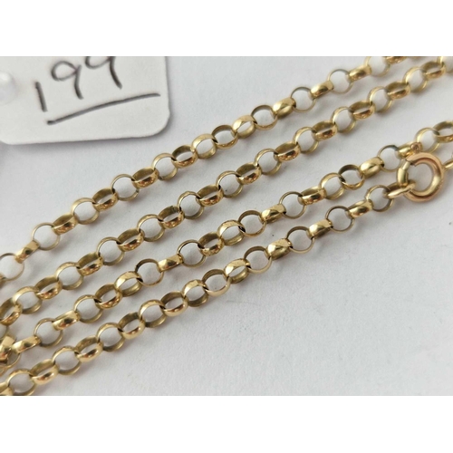 199 - A belcher link neck chain 9ct 16 inch 4.4 gms