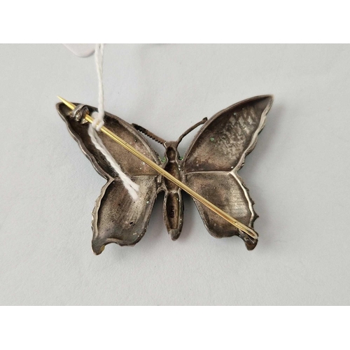 259 - A Edwardian silver and enamel butterfly brooch