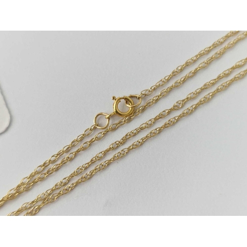 281 - A fine neck chain 9ct 18 inch