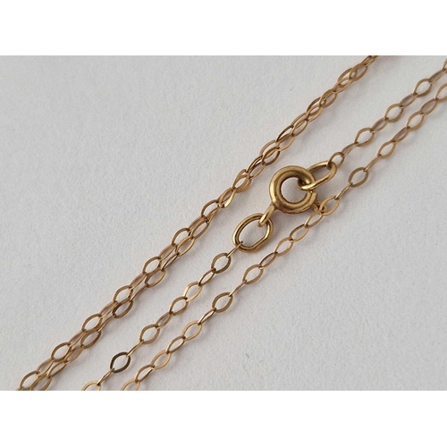 282 - A fine neck chain 9ct 18 inch