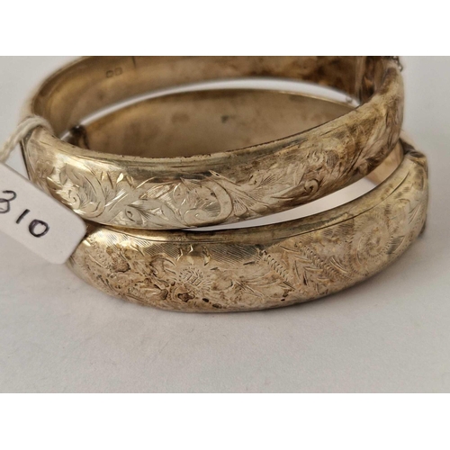 310 - Two silver bangles