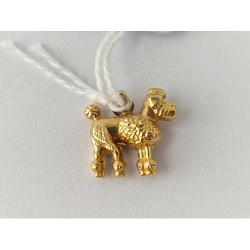 345 - A poodle dog pendant 9ct 1.1 gms